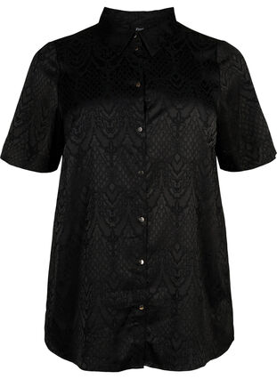 Pitkä paita tekstuurikuviolla, Black, Packshot image number 0