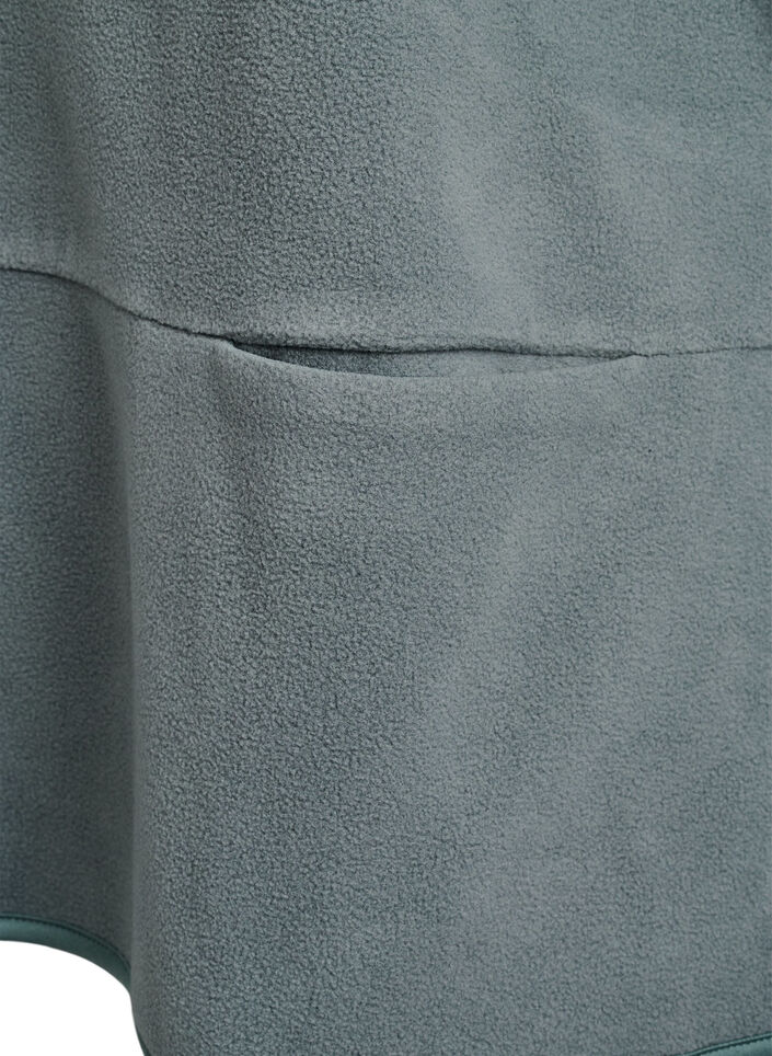 V&auml;lj&auml; fleecepusero taskuilla, Vihre&auml;, Packshot image number 3