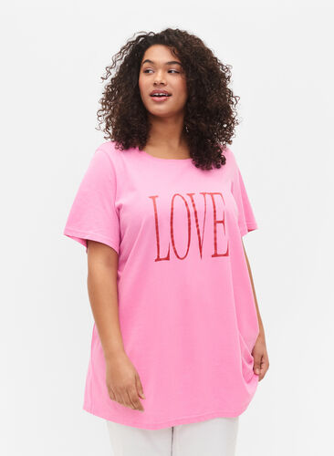 Oversize t-paita printillä, Rosebloom W. Love, Model image number 0