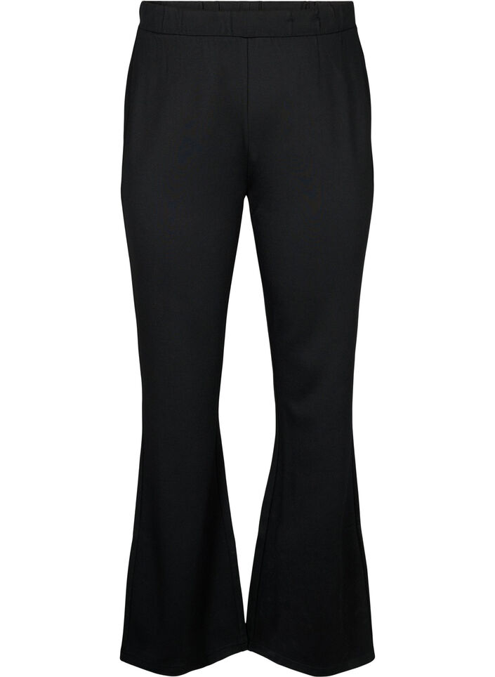 Bootcut-housut viskoosisekoitetta, Musta, Packshot image number 0