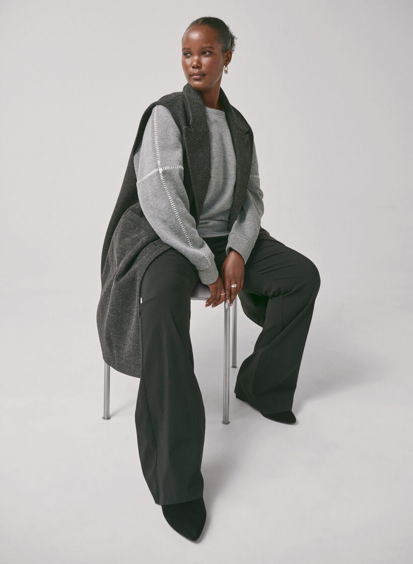 Verryttelypaita kontrastiompeleilla, Medium Grey Mél, Image image number 0