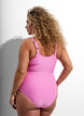 Uimapuku tekstuurilla ja ristikk&auml;isill&auml; yksityiskohdilla, Vaaleanpunainen, Model image number 1