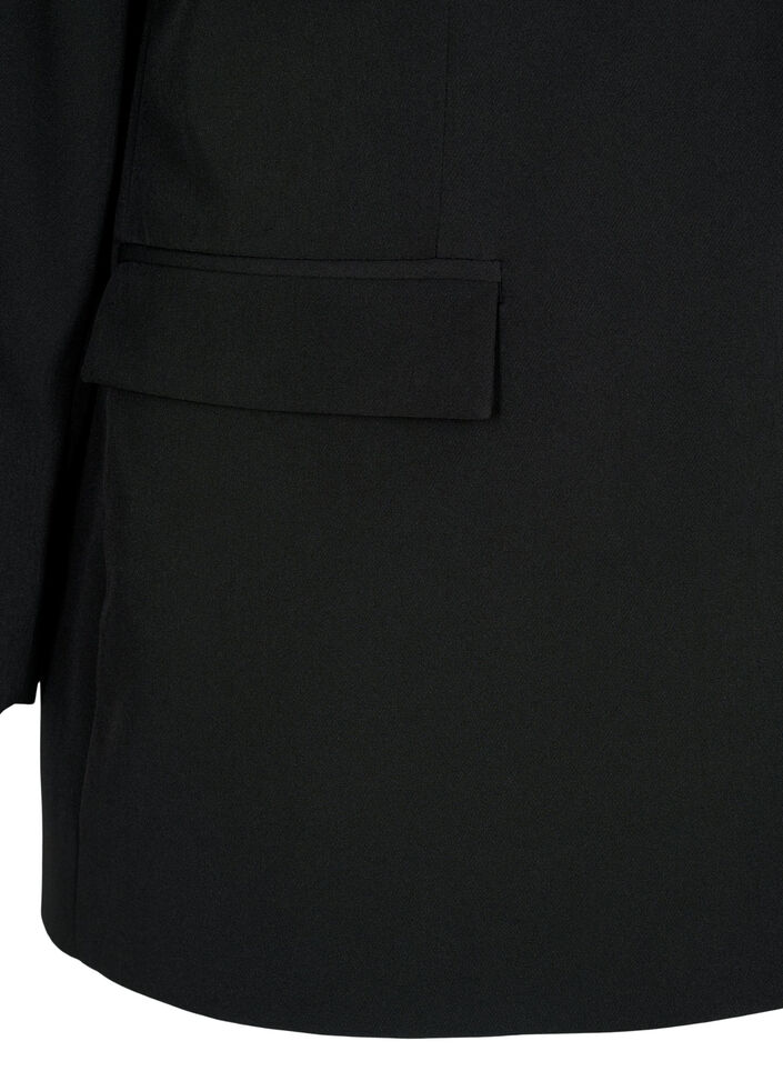 Klassinen bleiseri nappikiinnityksell&auml;, Musta, Packshot image number 3