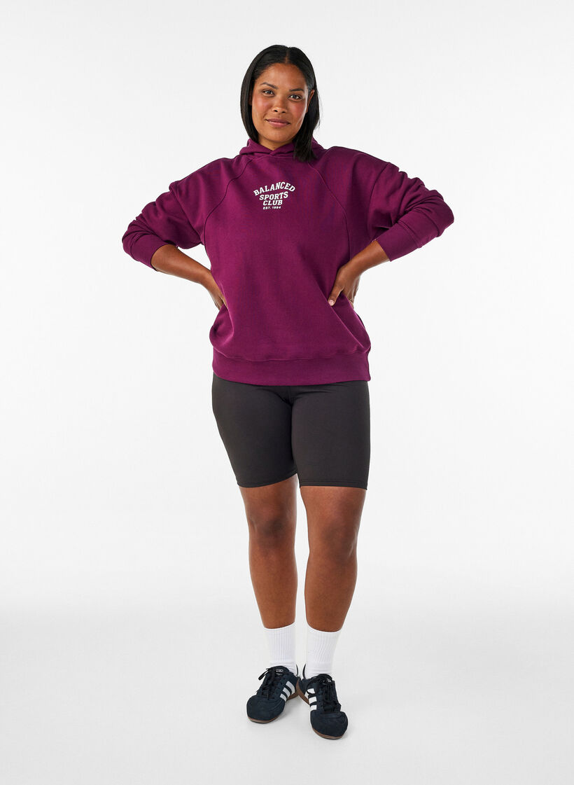 Huppari rintaprintill&auml;, Violetti, Model image number 1