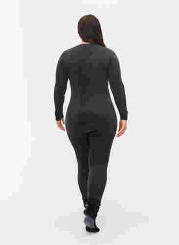 Meleeratut saumattomat kerrastohousut, Dark Grey Melange, Model image number 1