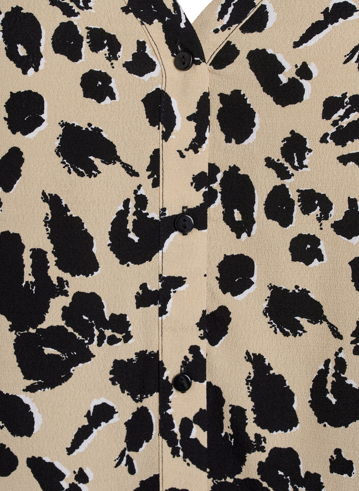 Lyhythihainen viskoosipusero, Beige, Packshot image number 2