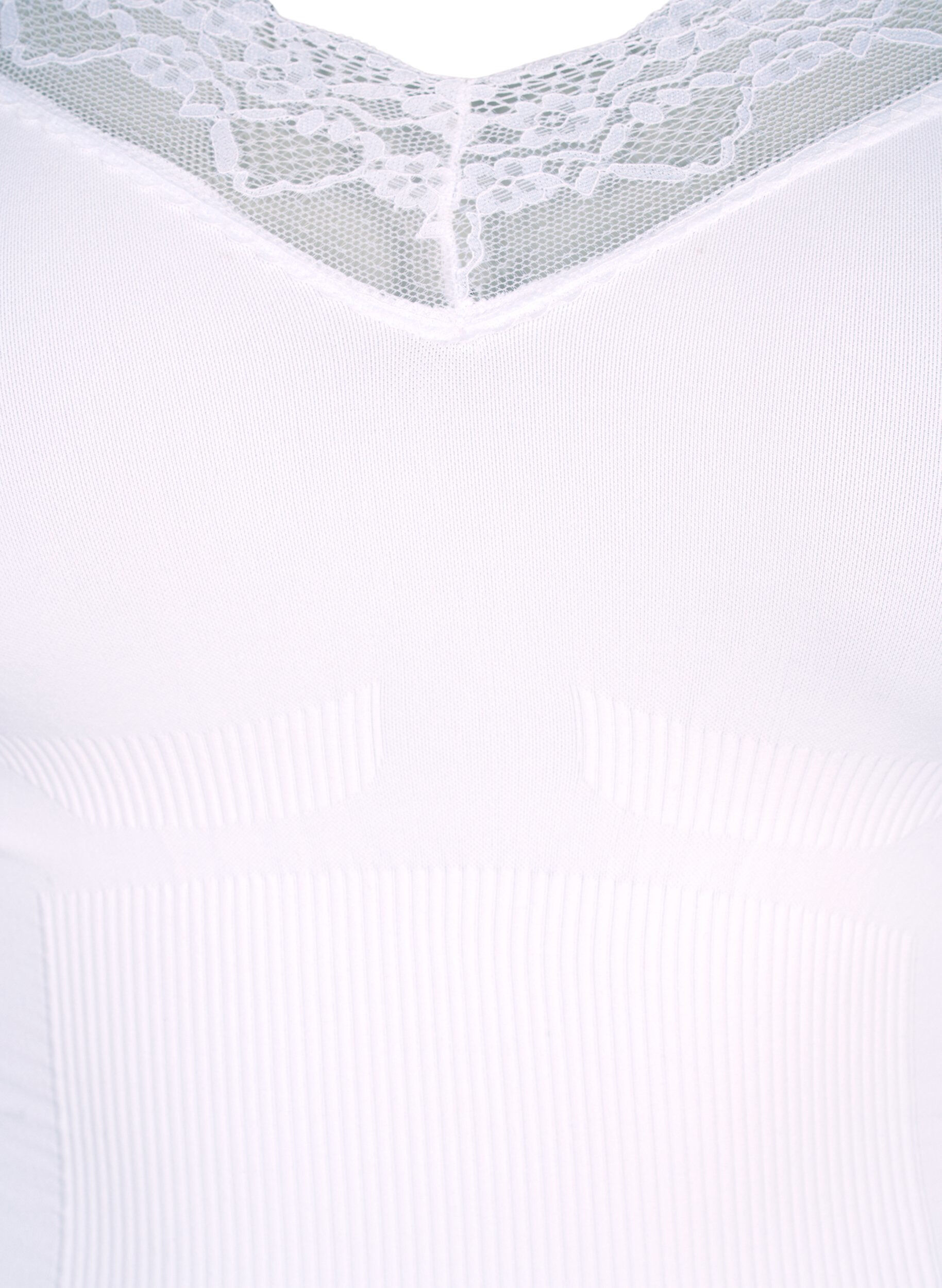 Zizzi Shapewear-body nauhoilla, Valkoinen, Packshot image number 2