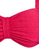 Bandeau-bikiniyl&auml;osa teksturoidulla kuviolla ja irrotettavilla olkaimilla, Vaaleanpunainen, Packshot image number 2