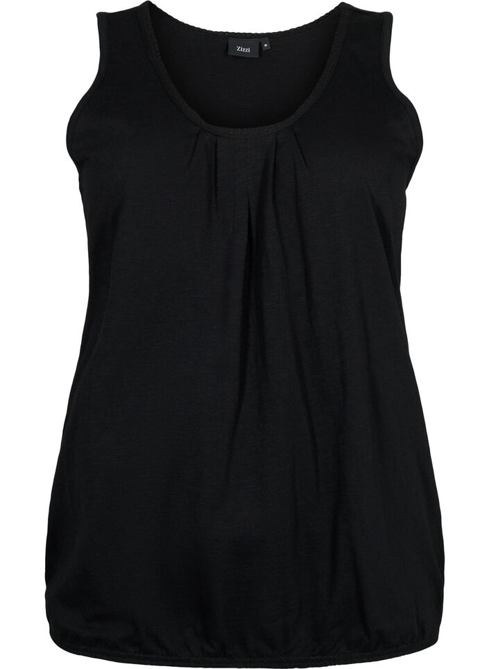 2kpl puuvillatoppeja pitsikantilla, Rosebloom / Black, Packshot image number 3