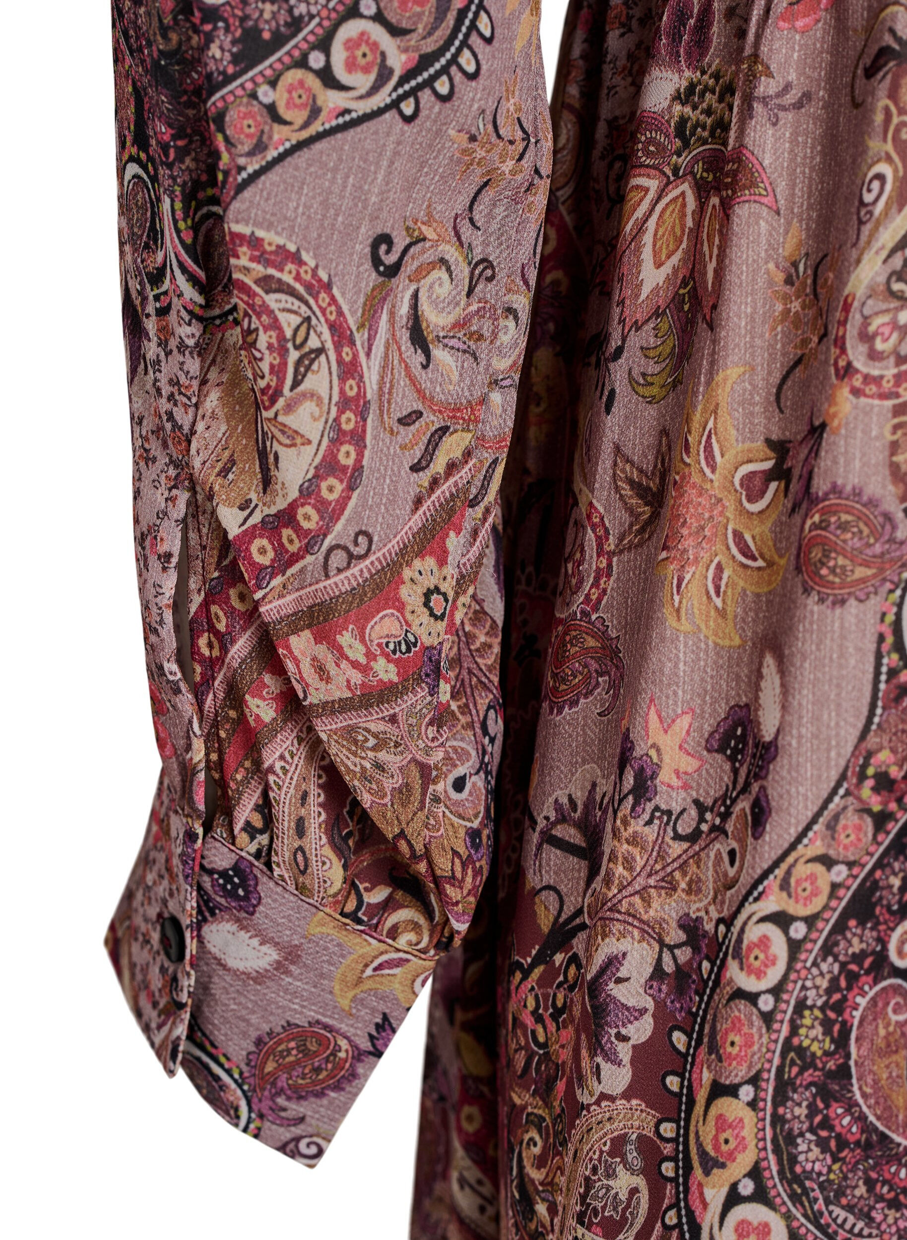 ZizziMidimekko paisleykuosilla ja joustavalla vy&ouml;t&auml;r&ouml;ll&auml;, Violetti, Packshot image number 3