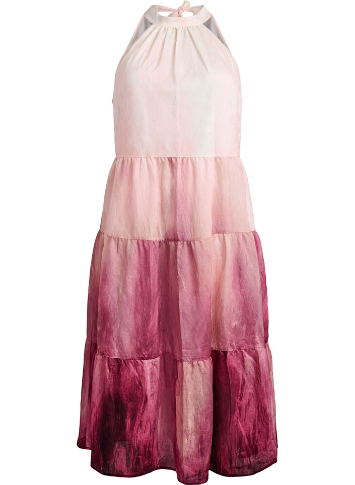 Midi-halterneck-mekko, Vaaleanpunainen, Packshot image number 0