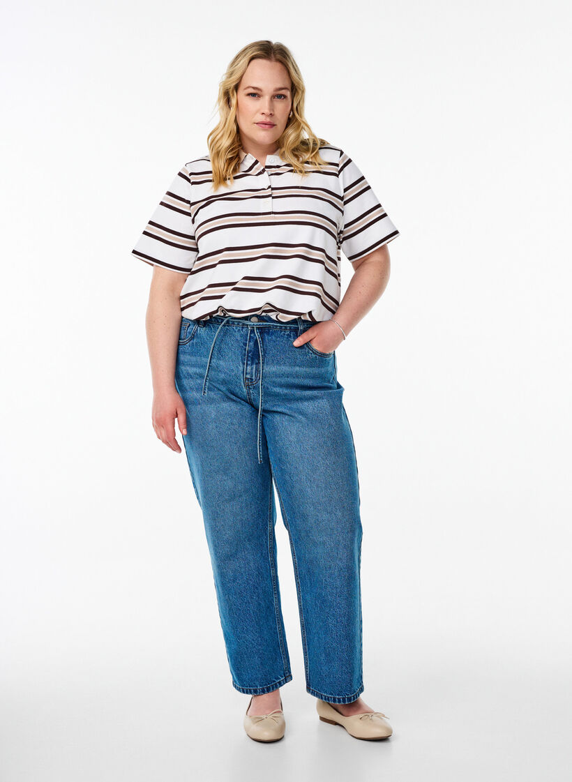 Lyhythihainen poolopaita, Vanilja, Model image number 1