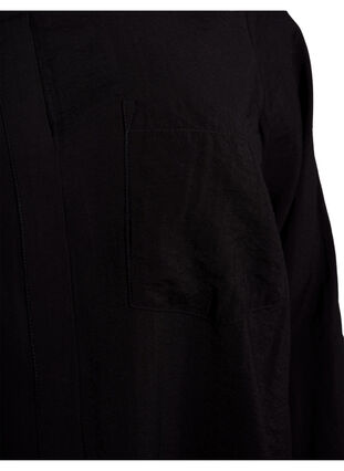 Pitkä paita viskoosisekoitteesta, Black, Packshot image number 3
