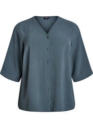 V-aukkoinen paitapusero 3/4-hihoilla, Vihre&auml;