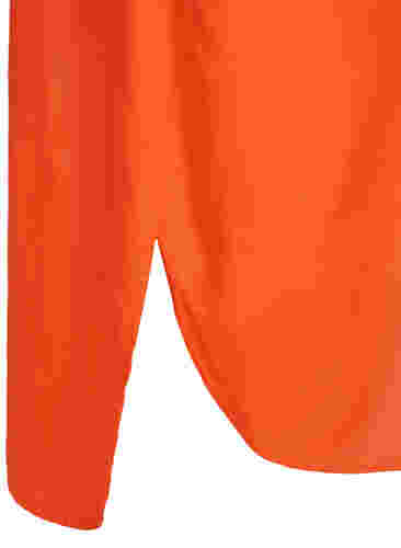 Lyhythihainen paitamekko viskoosista, Mandarin Red, Packshot image number 3