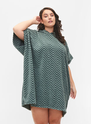 Puuvillainen uimaponcho, Balsam Green, Model image number 0