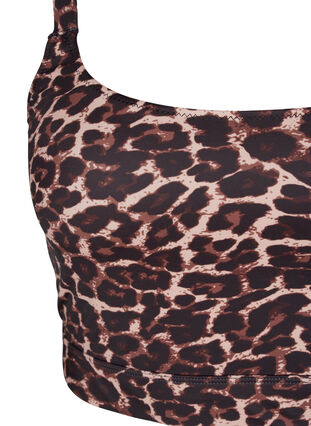 Kuosillinen bikiniyläosa säädettävillä olkaimilla, Autentic Leopard, Packshot image number 2