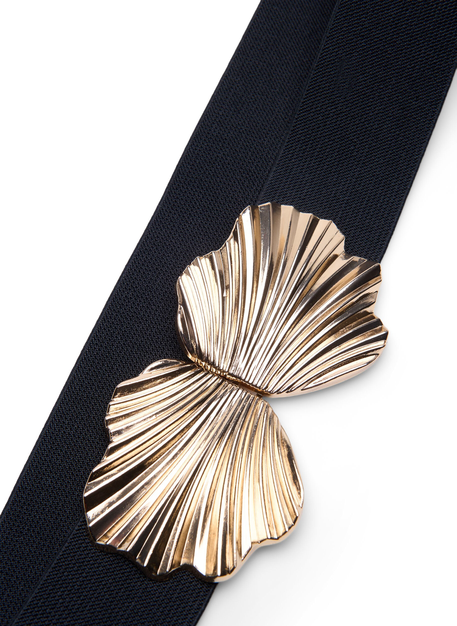 Zizzi Joustavassa vy&ouml;ss&auml; on kullanv&auml;rinen solki, Black, Packshot image number 2