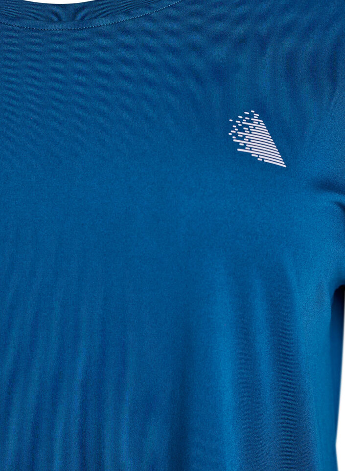 Yksiv&auml;rinen treeni-T-paita, Sininen, Packshot image number 2