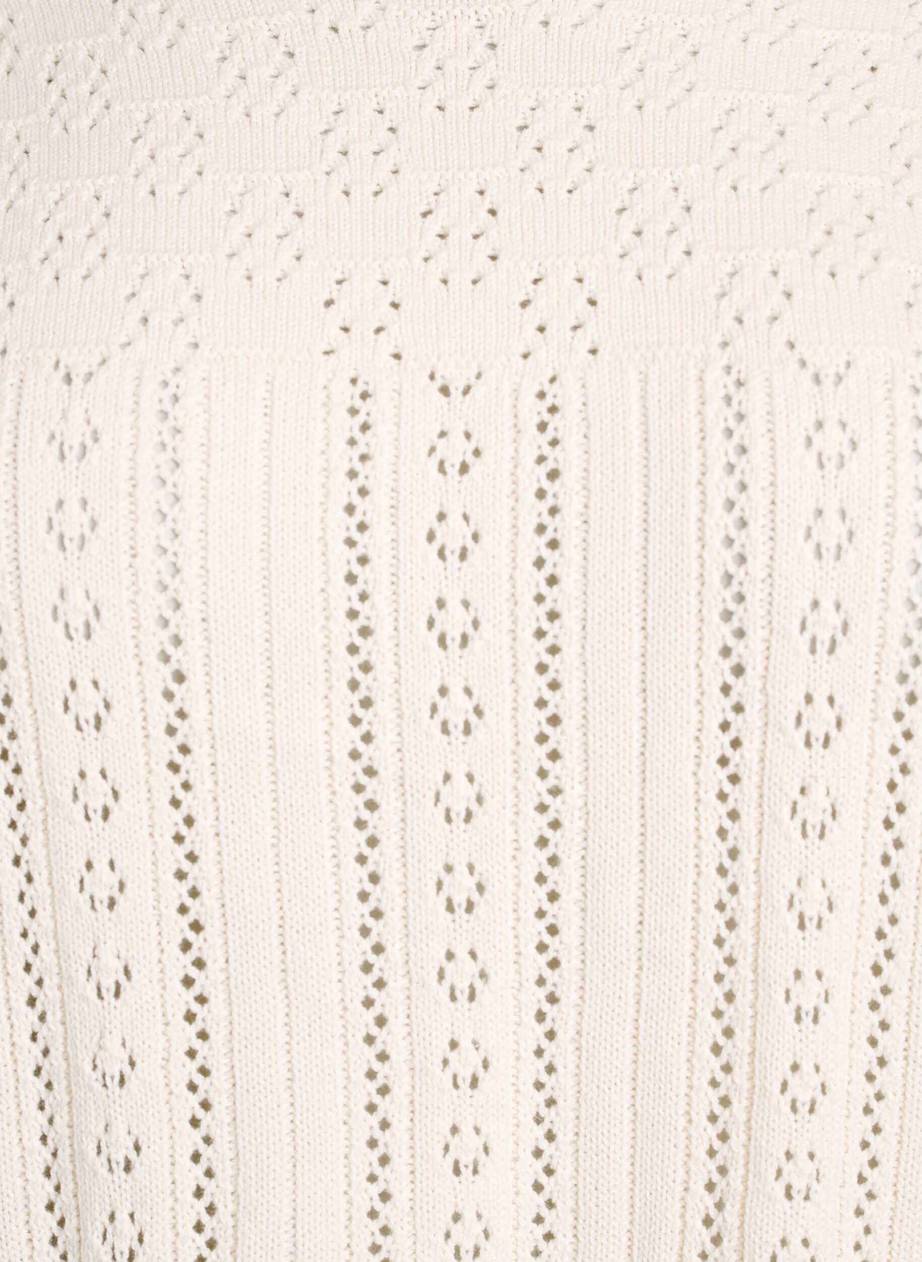 Zizzi Neulepusero eyelet-kirjailulla ja 3/4-hihoilla, Beige, Packshot image number 2