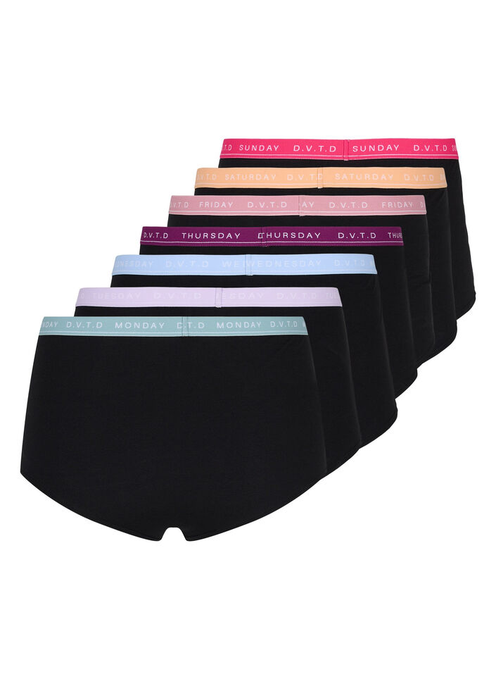 7 kpl puuvillahipstereitä viikonpäivillä, Multi Pastel Pack, Packshot image number 1