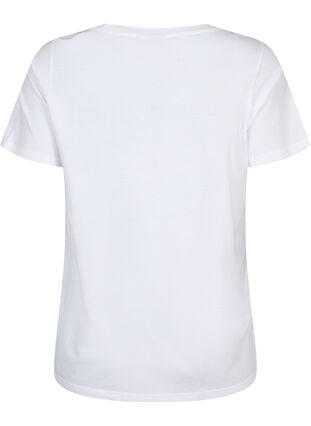 Puuvillainen T-paita brodeerauksella, Bright White, Packshot image number 1