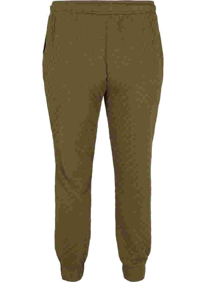 Kuvioidut housut nyörillä ja taskuilla, Ivy Green, Packshot image number 1
