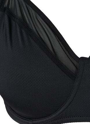 Kaarituelliset Figa rintaliivit mesh-koristuksella, Black, Packshot image number 2