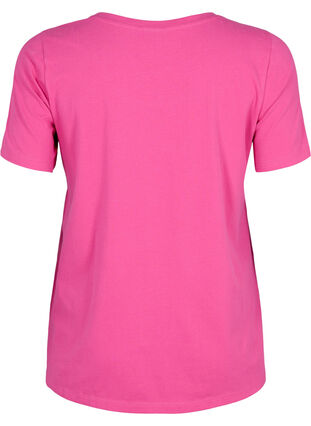 Yksivärinen perus t-paita puuvillasta, Raspberry Rose, Packshot image number 1