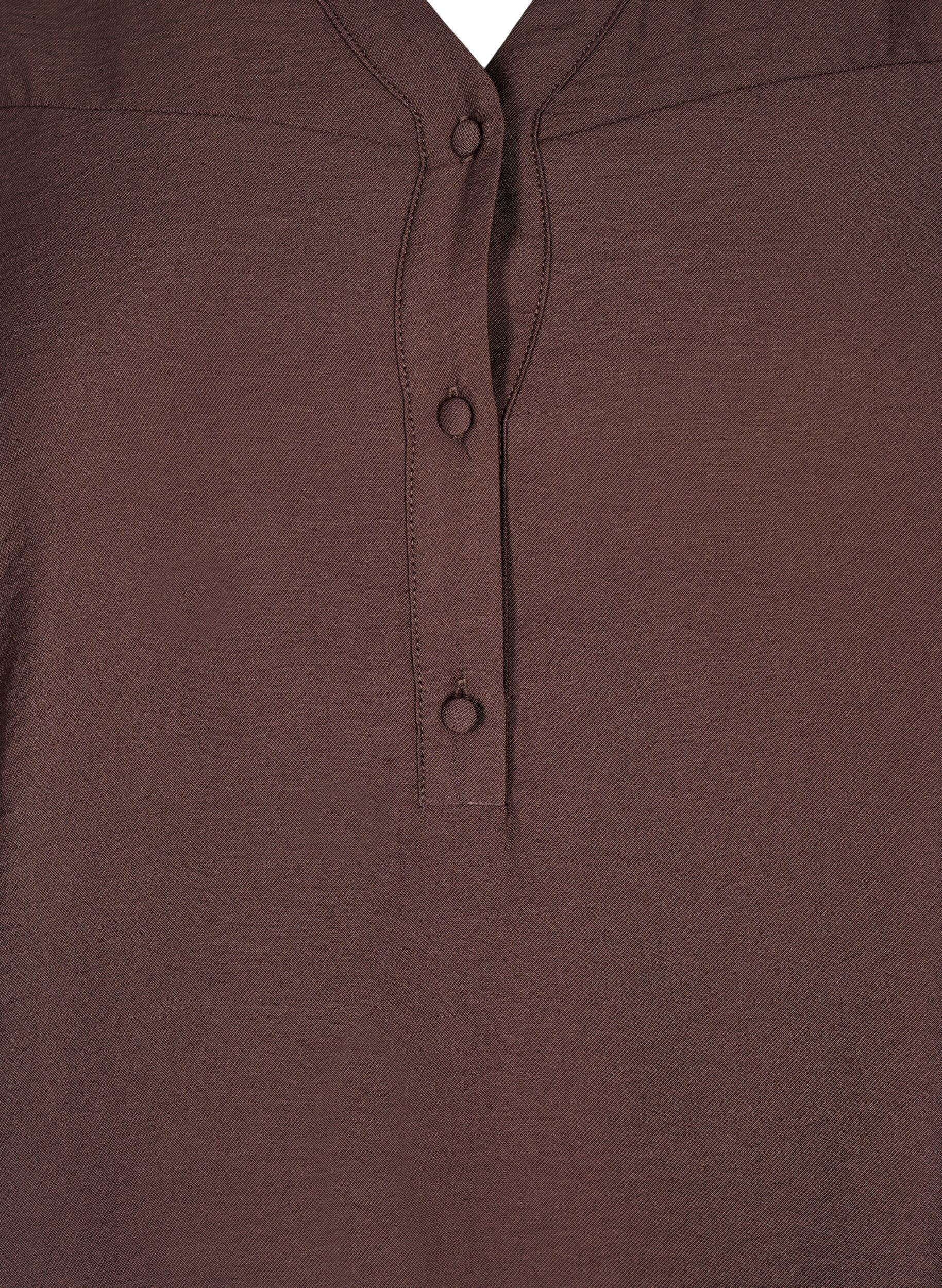 Zizzi Pusero r&ouml;yhel&ouml;kauluksella, Ruskea, Packshot image number 2