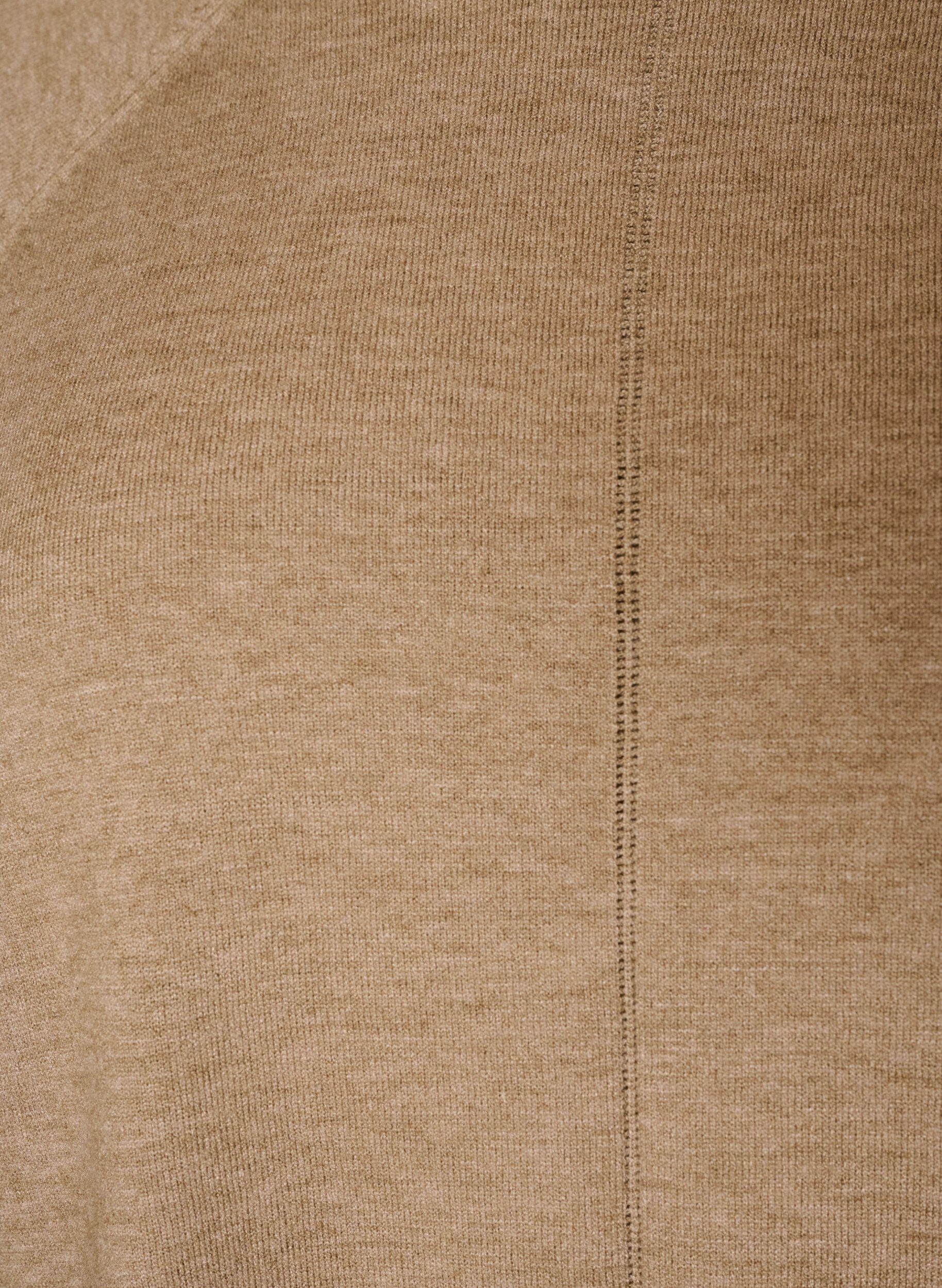 ZizziNeulepusero py&ouml;re&auml;ll&auml; p&auml;&auml;ntiell&auml; ja neulekuviolla, Beige, Packshot image number 2
