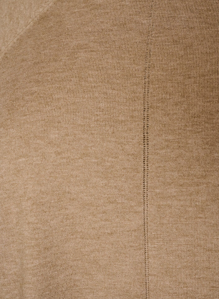 Neulepusero py&ouml;re&auml;ll&auml; p&auml;&auml;ntiell&auml; ja neulekuviolla, Beige, Packshot image number 2
