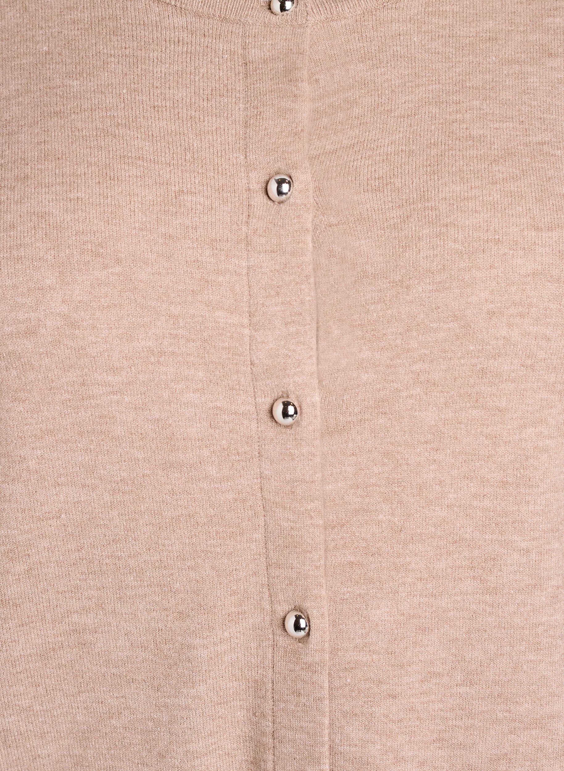 ZizziNeuletakki py&ouml;reill&auml; napeilla, Beige, Packshot image number 2