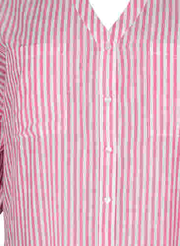 Raidallinen tunika v-pääntiellä ja napeilla, Beetroot Stripe, Packshot image number 2