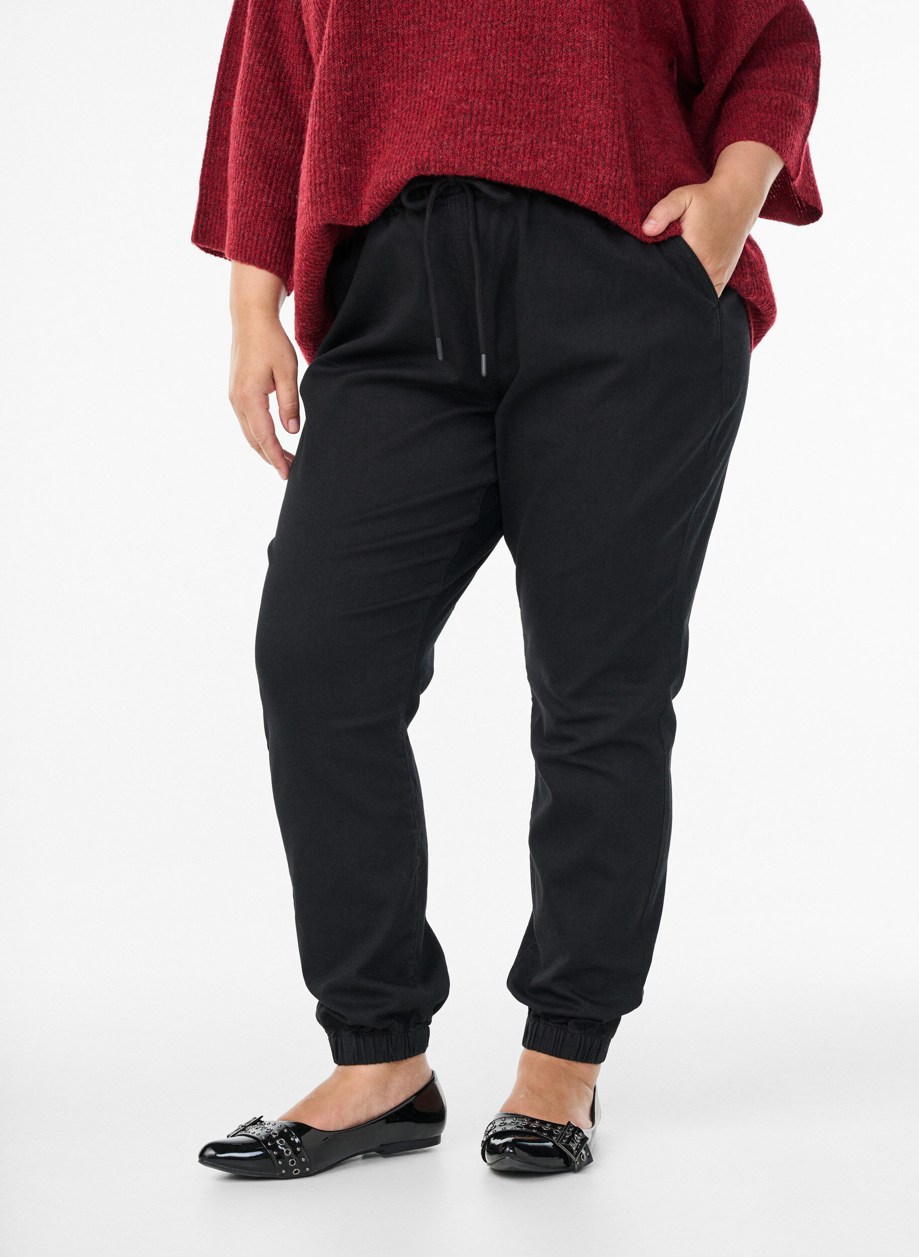ZizziDenimhousut taskuilla, Musta, Model image number 2