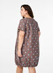 Lyhythihainen painokuvioitu puuvillamekko, Sininen, Model image number 2