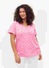 Puuvillainen t-paita kuosilla , Rosebloom AOP, Model