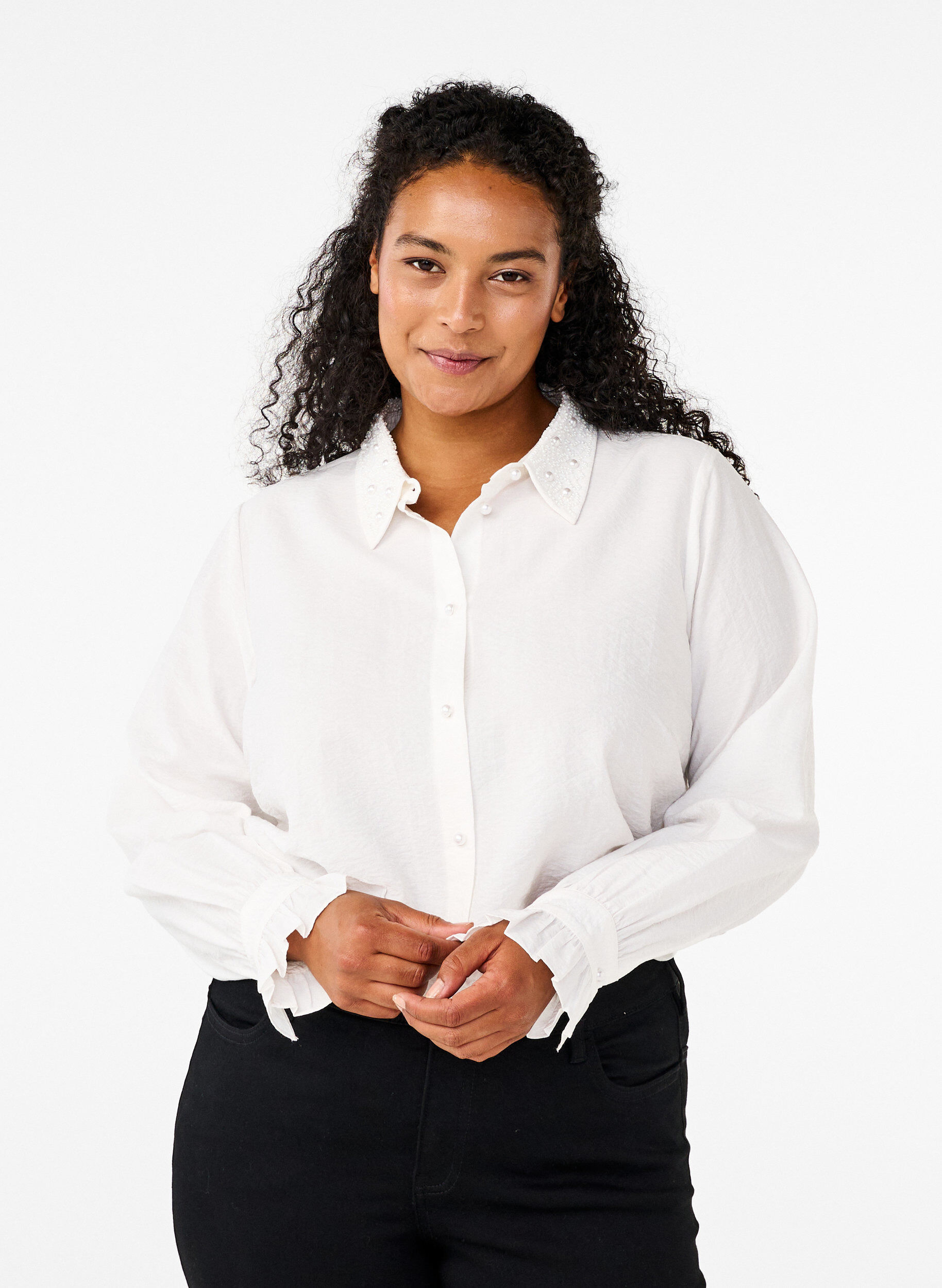 Zizzi Paita helmill&auml;, Snow White, Model image number 0