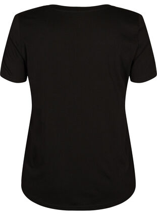 Lyhythihainen puuvillainen t-paita printillä, Black W. Love , Packshot image number 1