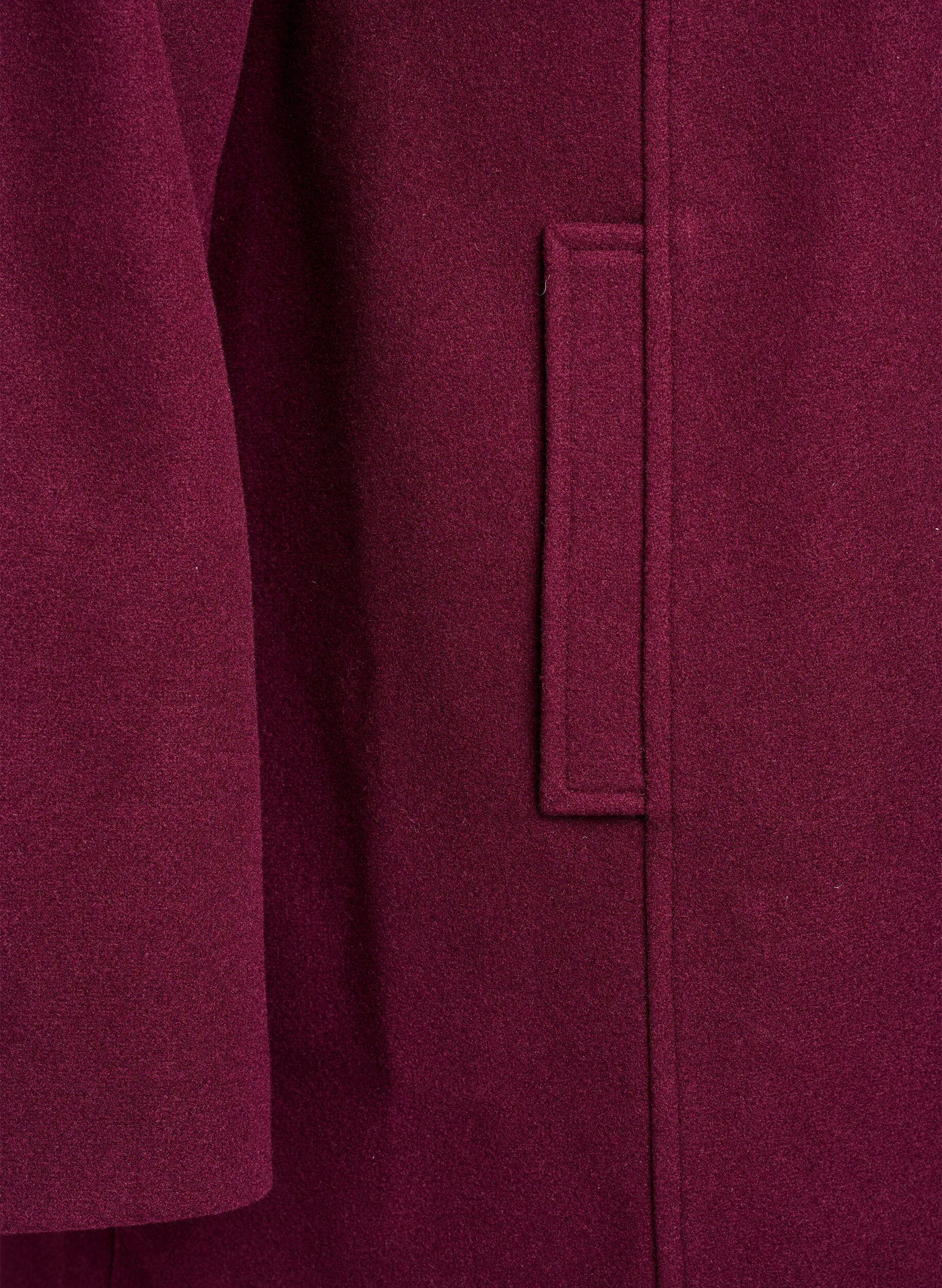 ZizziLyhyt takki A-linjaisella leikkauksella, Tumma Bordeaux, Packshot image number 3