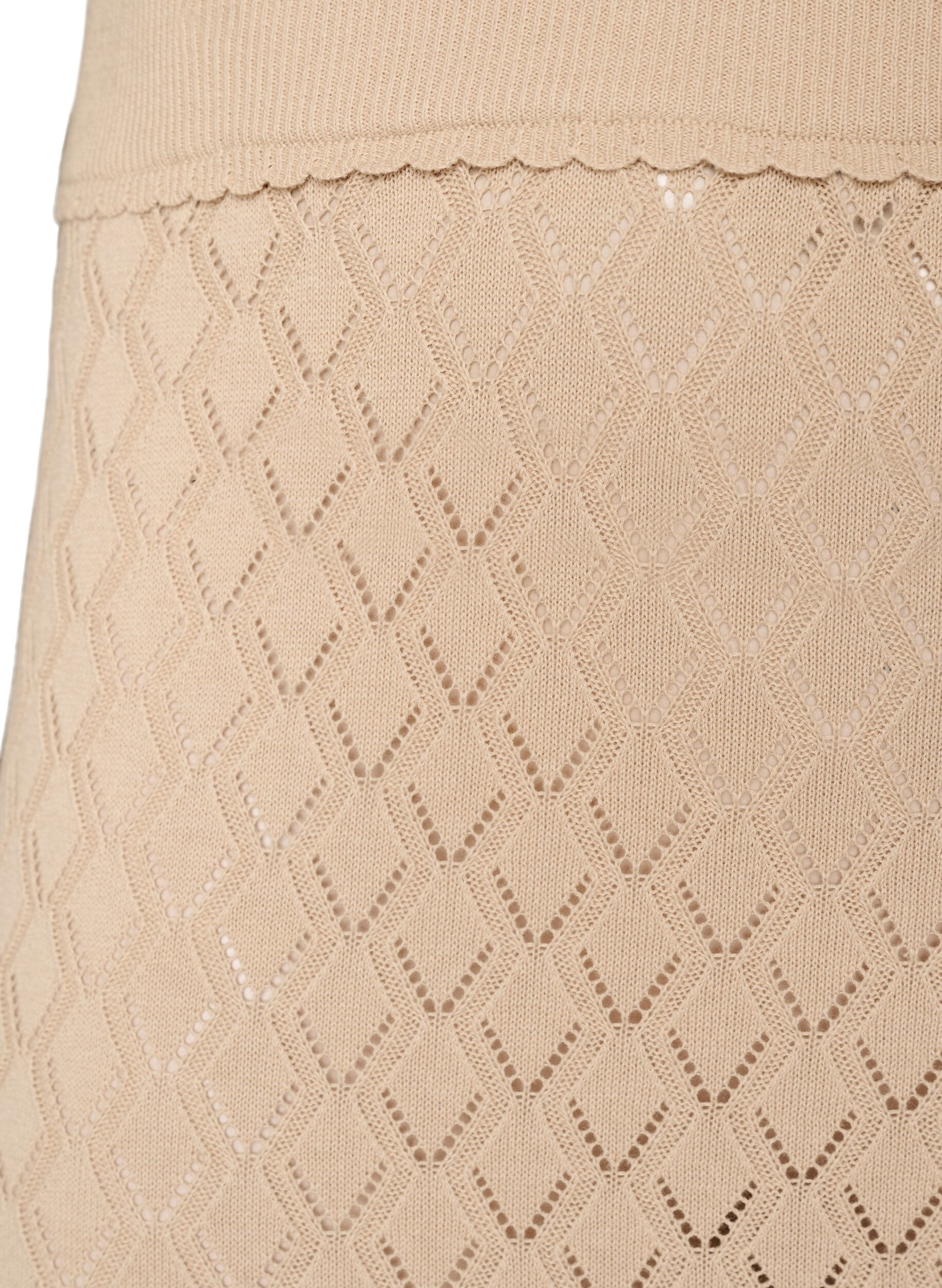 ZizziNeulehame silmukkakirjailulla, Beige, Packshot image number 2