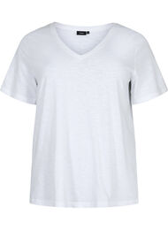Lyhythihainen perus t-paita, jossa on v-pääntie, Bright White