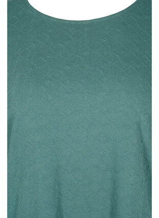 Pitkä pusero pyöreällä pääntiellä ja 3/4-hihoilla, Sagebrush Green, Packshot image number 2