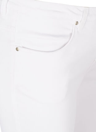 Super slim Amy-farkut korkealla vyötäröllä, White, Packshot image number 2