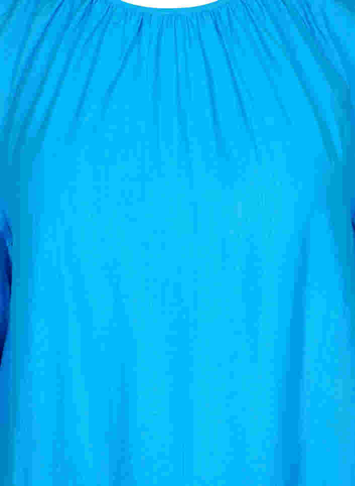 A-mallinen tunika 3/4-hihoilla, Brilliant Blue, Packshot image number 2
