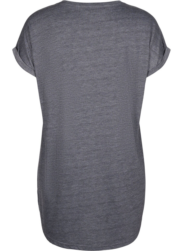 Lyhythihainen yöpaita tekstipainatuksella, , Packshot image number 1