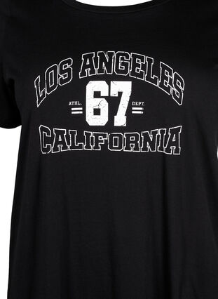 Puuvillainen t-paita painatuksella, Black LOS ANGELES, Packshot image number 2
