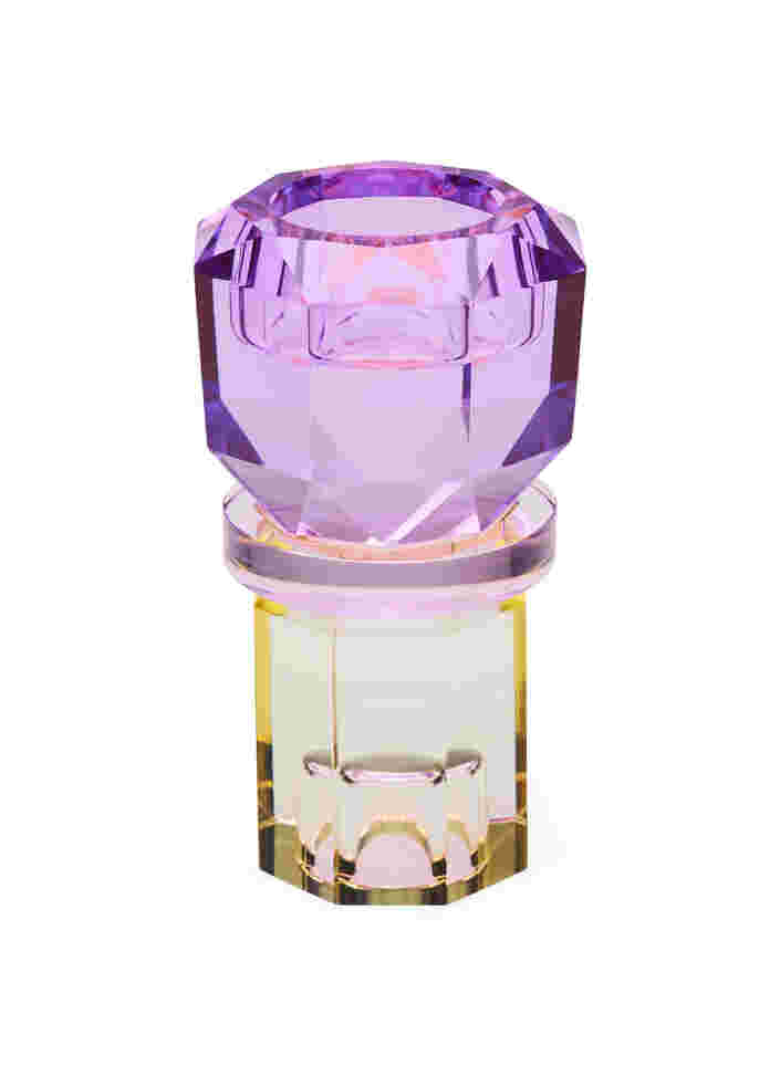 Kynttilänjalka kristallista, Butter/Violet, Packshot image number 1