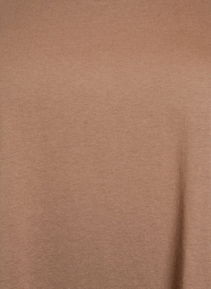Lyhythihainen t-paita puuvillasekoitteesta, Ruskea, Packshot image number 2