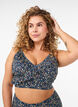 Kukallinen bikinien yl&auml;osa r&ouml;yhel&ouml;yksityiskohdilla, Sininen, Model image number 0